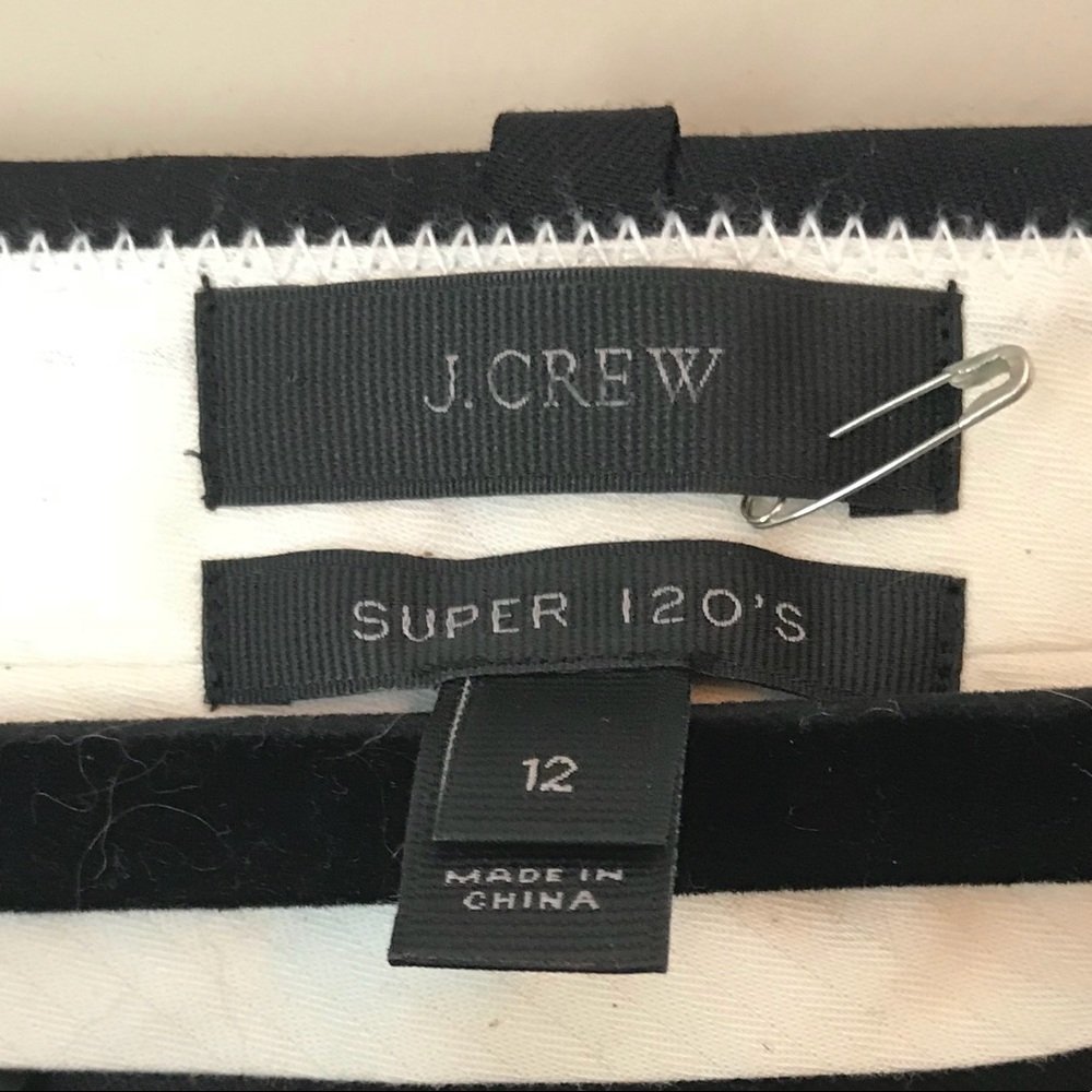 J. Crew black wool trousers Super 120’s size 12